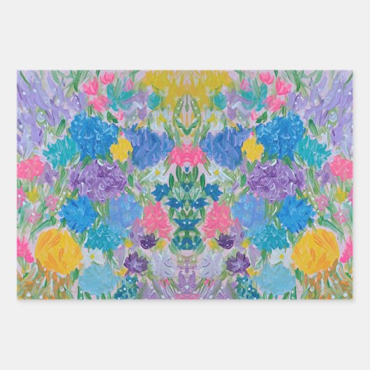 Blumenwerbepapier Geschenkpapier Set (Vorderseite)