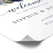 Blumenwerfer-Hochzeit im Herbst Begrüßungszeichen Poster (Ecke)