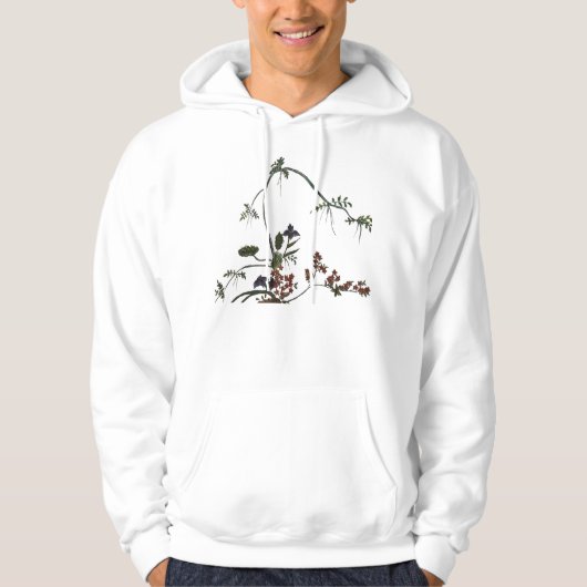 Blumenwerk Japanische Blume Hoodie (Vorderseite)