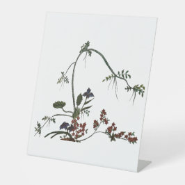 Blumenwerk japanische Blume Sockelschild