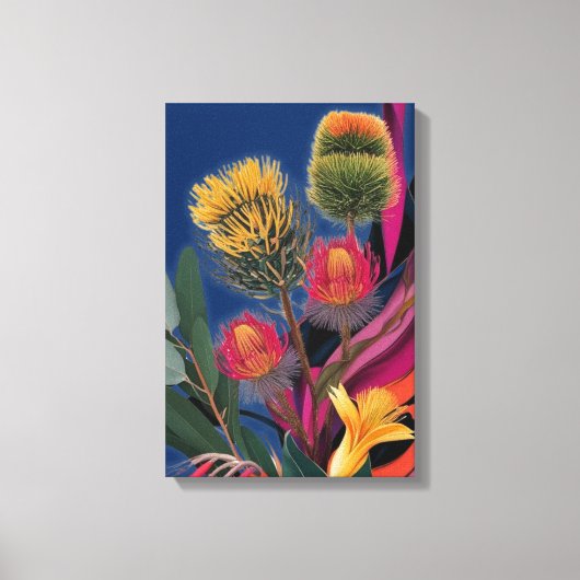 Blumenwerk Prints Botanisches Australien lebhaft Leinwanddruck (Vorderseite)