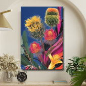 Blumenwerk Prints Botanisches Australien lebhaft Leinwanddruck