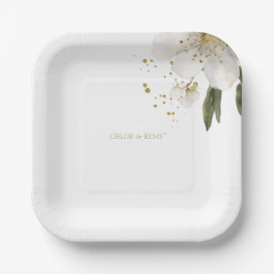 Blumenwetterhochzeit Pappteller