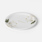 Blumenwetterhochzeit Pappteller (Schrägansicht)