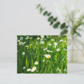 Blumenwiese Einladungspostkarte (Stehend Vorderseite)