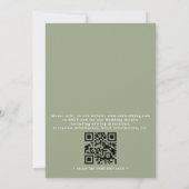 Blumenwiese Garten Eleganter QR-Code Hochzeit Einladung (Rückseite)