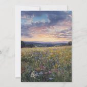 Blumenwiese Lebensfeier Beerdigung Dankeskarte (Rückseite)