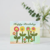 Blumenwiese Postkarte (Stehend Vorderseite)