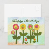 Blumenwiese Postkarte (Vorne/Hinten)