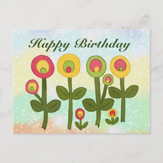 Blumenwiese Postkarte (Vorderseite)
