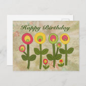 Blumenwiese Postkarte (Vorne/Hinten)