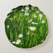 Blumenwiese Rundes Kissen (Rückseite)