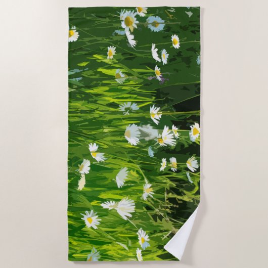 Blumenwiese Strandtuch (Vorderseite)