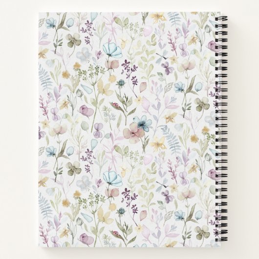 Blumenwiesen im Frühling Notizblock (Rückseite)