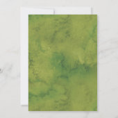 Blumenwild Green Foliage Babydusche Einladung (Rückseite)