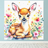 Blumenwild Leinwanddruck (Insitu (Holzboden))