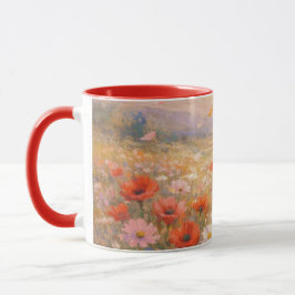 Blumenwind - Kunst im Pastell-Malstil Tasse