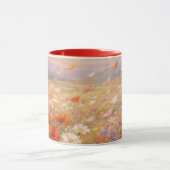 Blumenwind - Kunst im Pastell-Malstil Tasse (Zentrum)