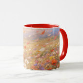 Blumenwind - Kunst im Pastell-Malstil Tasse (VorderseiteRechts)