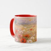Blumenwind - Kunst im Pastell-Malstil Tasse (Vorderseite Links)