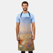 Blumenwind - Pastell-Malstil-Kunst Schürze (Getragen)