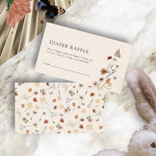 Blumenwindel-Raffle-Einschlusskarte Begleitkarte