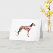 Blumenwindhund-leere Karte (Gelbe Blume)