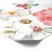 BlumenWinter Hochzeit 10 Tische Sitzkarte Poster (Ecke)