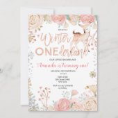 Blumenwinter ONEderland Einladung (Vorderseite)