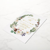 Blumenwintergarten Weihnachtsfeiertage Hochzeit Folieneinladung (Gedreht)