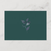 Blumenwinters burgundische Hochzeitsgäste Details Begleitkarte (Rückseite)