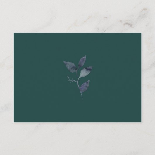 Blumenwinters burgundische Hochzeitsgäste Details Begleitkarte (Rückseite)