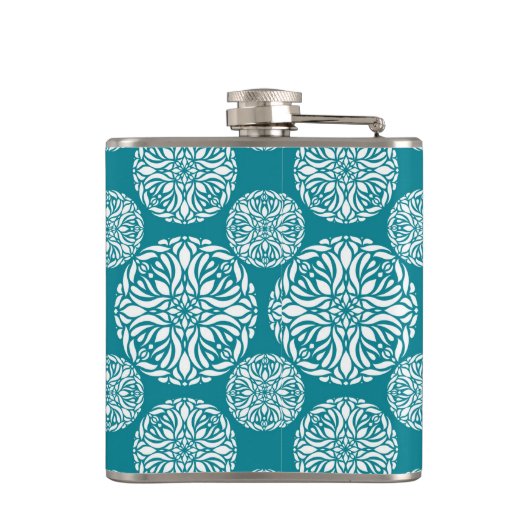 Blumenwinterschneeflocke Flachmann (Rückseite)