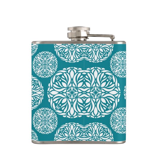 Blumenwinterschneeflocke Flachmann (Rückseite)