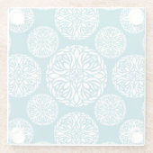 Blumenwinterschneeflocke Glasuntersetzer (Rückseite)