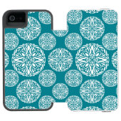 Blumenwinterschneeflocke Incipio iPhone Geldbeutel-Hülle (Folio Geöffnet)