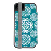 Blumenwinterschneeflocke Incipio iPhone Geldbeutel-Hülle (Folio Rückseite)