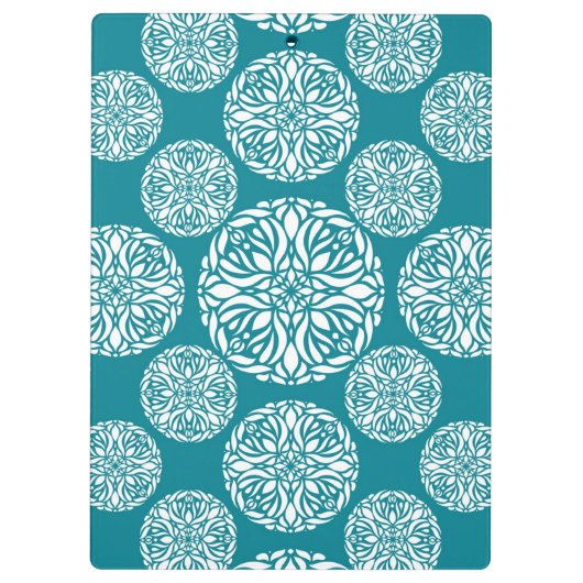 Blumenwinterschneeflocke Klemmbrett (Rückseite)