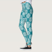 Blumenwinterschneeflocke Leggings (Links)
