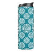 Blumenwinterschneeflocke Thermosbecher (Nach links gedreht)