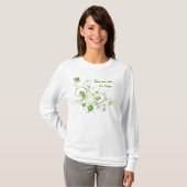Blumenwirbel Abstrakt Go Green Earth Day T-Shirt (Vorne ganz)