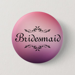 Blumenwirbel Border Bridesmaid Button
