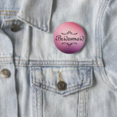 Blumenwirbel Border Bridesmaid Button (Beispiel)