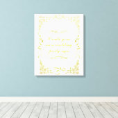 Blumenwirbel Dekorative Hochzeitsfeier an der Gren Leinwanddruck (Insitu (Holzboden))