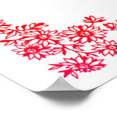 Blumenwirbel Dekorative Hochzeitsfeier an der Gren Poster (Ecke)