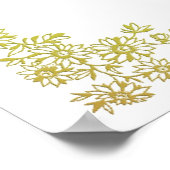 Blumenwirbel Dekorative Hochzeitsfeier an der Gren Poster (Ecke)