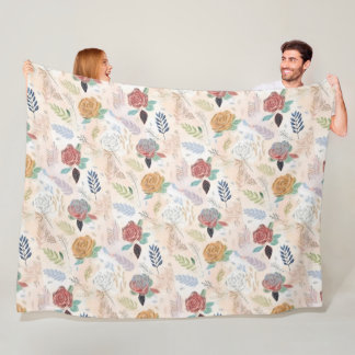 Blumenwirbel Fleecedecke