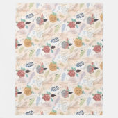 Blumenwirbel Fleecedecke (Vorderseite)