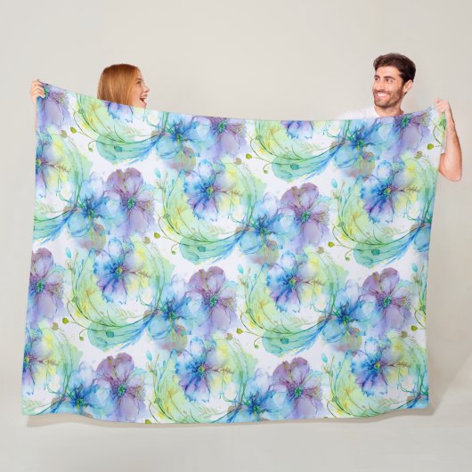 Blumenwirbel Fleecedecke (Beispiel)