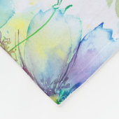 Blumenwirbel Fleecedecke (Ecke)